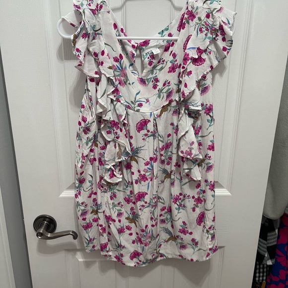 Charter Club Floral Ruffle Blouse in Pink and White - Picture 2 of 12